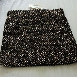 Skirt short black/gold